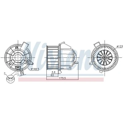 Billede af NISSENS 87617 Kabineblæser uden indbygget regulator