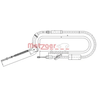 Billede af METZGER 10.9332 Håndbremsekabel foran 1307/1105 COFLE MERCEDES BENZ: B klasse