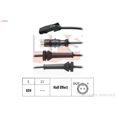 Billede af EPS 1.960.052 ABS Sensor Made in Italy OE Equivalent 850 RENAULT: MEGANE 2 Kombi, SCENIC 2, 1 Cabriolet