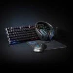 Billede af Gaming Combo Kit 4 i 1 Tastatur, Headset, Mus og musemåtte Blå / Sort QWERTY US layout