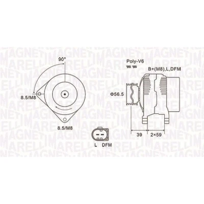 Billede af MAGNETI MARELLI 063731911010 Generator 14V 150A AUDI: A4 B7 Avant