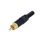 Billede af Stik RCA Han Metal Sort