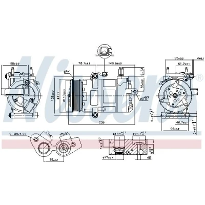 Billede af NISSENS 890217 Kompressor VS16 12 PAG 46 R 134a FORD: Transit Custom V362 Van
