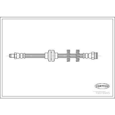Billede af CORTECO 19019945 Bremseslange foraksel 461