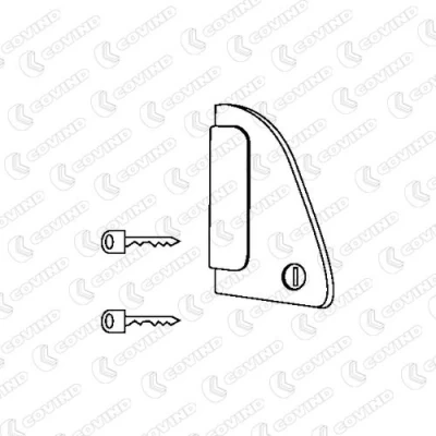 Billede af DT Spare Parts 5.60113 Dørgreb højre