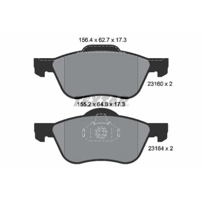 Billede af TEXTAR 2316001 Bremseklodser Ikke forberedt til slidindikator NISSAN: Primera Hatchback