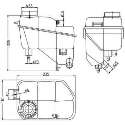Billede af MAHLE ORIGINAL CRT 202 000S Ekspansionsbeholder med sensor, uden låg MERCEDES BENZ: E klasse Sedan
