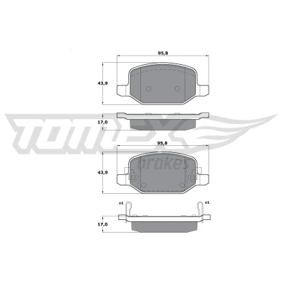 Billede af Bremseklodser TOMEX Brakes TX 17 18
