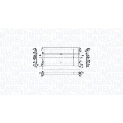 Billede af MAGNETI MARELLI 350213216900 Radiator til køretøjer med manuelt gear 780 378 34 Mekanisk fuget køleripper PEUGEOT: Boxer Bus