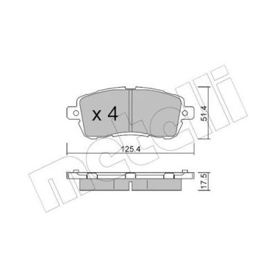Billede af METELLI 22 1185 0 Bremseklodser Ekskl. slidadvarselskontakt FORD: KA+ Sedan, Hatchback