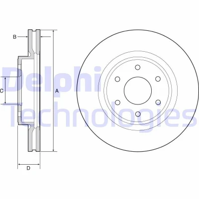 Billede af DELPHI BG4941 Bremseskiver 296 28 6 ventileret olieret ubehandlet uden hjullejer, ABS sensorring NISSAN: NP300 Navara Pick up