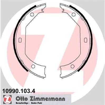 Billede af ZIMMERMANN 10990.103.4 Håndbremseklodser Billede svarer til leveringsomfang BMW: 3 Sedan, Touring, X1