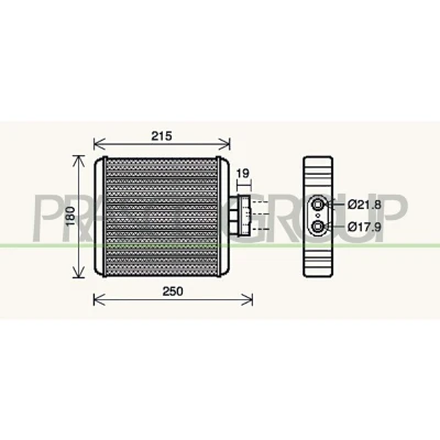 Billede af PRASCO SK320H001 Varmeveksler VOLKSWAGEN: Polo V Hatchback