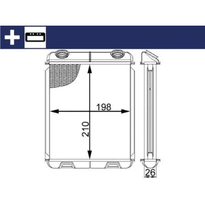 Billede af MAHLE ORIGINAL AH 21 000S Varmeveksler med monteringsdele RENAULT: LAGUNA 2
