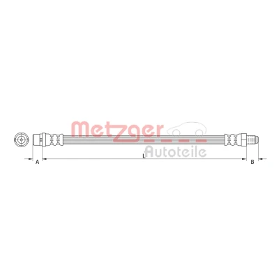 Billede af METZGER 4110277 Bremseslange 516 MERCEDES BENZ: Sprinter 3 T Bus
