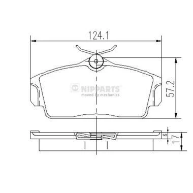 Billede af Bremseklodser NIPPARTS J3601068