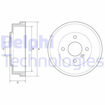 Billede af Bremsetromle DELPHI BF627