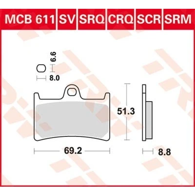 Billede af TRW Sinter Street MCB611SV Bremseklodser