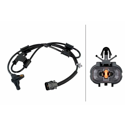 Billede af HELLA 6PU 358 252 361 ABS Sensor foraksel med holdeklips på kablet Hall princip 2 polet 1060mm KIA: RIO