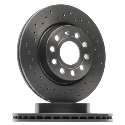 Billede af BREMBO XTRA LINE 09.9167.1X Bremseskiver 280 22 5 perforeret/indv. ventileret coatet højkarboniseret med skruer VOLKSWAGEN: GOLF 6, AUDI: A3 Sportback