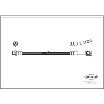 Billede af CORTECO 19030328 Bremseslange foraksel 298 OPEL: Corsa C Hatchback