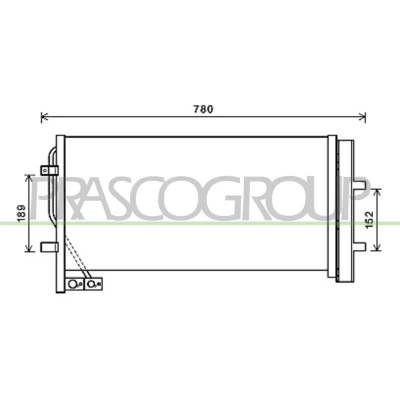 Billede af PRASCO AD810C001 Kondensator med tørrer 18mm 15mm Aluminium 635mm R134a