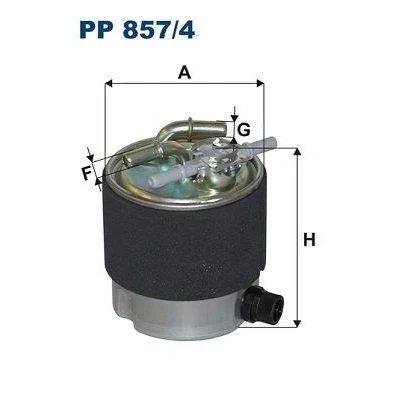 Billede af FILTRON PP 857/4 Brændstoffilter Ledningsfilter 10 NISSAN: Qashqai / Qashqai+2 I