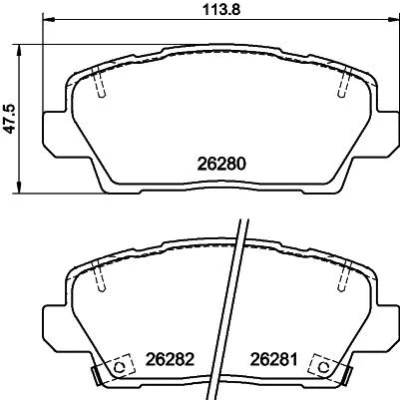 Billede af HELLA 8DB 355 040 841 Bremseklodser med akustisk advarsel for slid tilbehør KIA: Picanto III