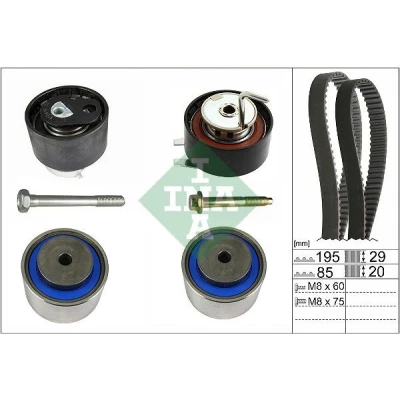Billede af INA 530 0764 10 Tandremssæt 195 LAND ROVER: Discovery 3, PEUGEOT: 407 Sedan, SW, CITROËN: C5 III Stationcar
