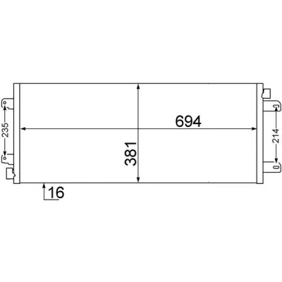 Billede af MAHLE ORIGINAL AC 527 000S Kondensator uden tørrer 14 14,2 688, 694