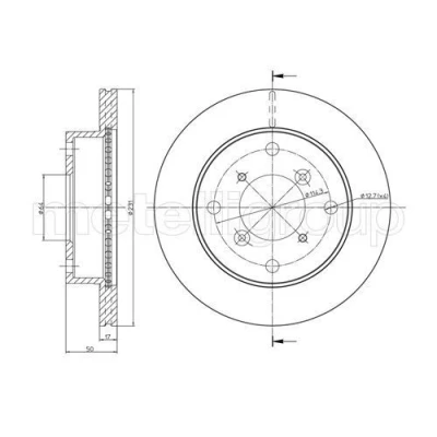 Billede af METELLI 23 0691 Bremseskiver 231,0 17,0 4 64,0 ventileret SUZUKI: SWIFT 2, Alto IV