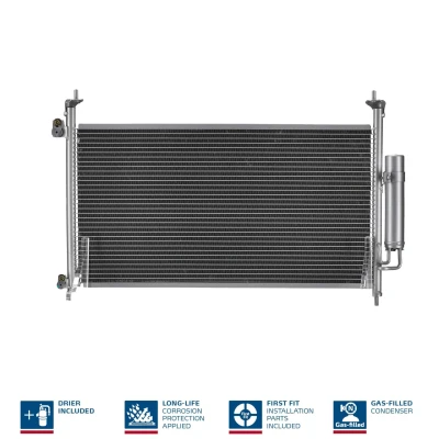 Billede af NISSENS 94875 Kondensator med tørrer Aluminium 640 R 134a HONDA: CIVIC 8 Hatchback