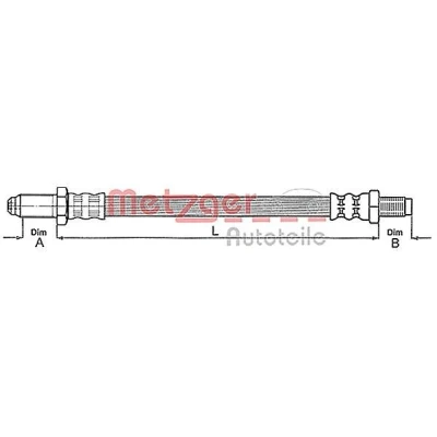 Billede af METZGER 4112219 Koblingsslange ALFA ROMEO: 75