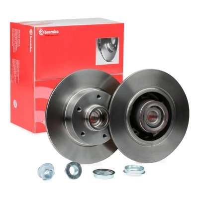 Billede af BREMBO 08.B391.37 Bremseskiver 260 8 5 fuldstændigt med ABS sensorring, skruer, hjullejesæt RENAULT: Megane 4