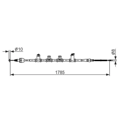 Billede af BOSCH 1 987 482 921 Håndbremsekabel 1785, 1475