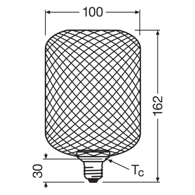 Billede af OSRAM Decor LED Flat Square E27 3,5W gold 2,700K Metal