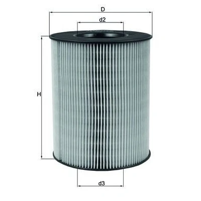 Billede af MAHLE ORIGINAL LX 794 Luftfilter 150,0 124,0 Filterindsats MERCEDES BENZ: A klasse