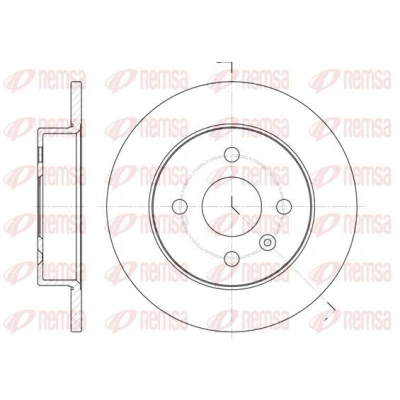 Billede af REMSA 6570.00 Bremseskiver bagaksel 240, 240 10 4 fuldstændigt OPEL: Astra J Hatchback, H Meriva A