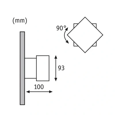 Billede af Paulmann Cybo LED udendørs væglampe, 2.700 K, 10x10 cm, hvid