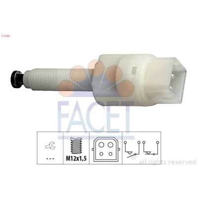 Billede af FACET 7.1126 Bremselyskontakt mekanisk M12x1,5 Made in Italy OE Equivalent VOLKSWAGEN: Passat B5 GP Sedan