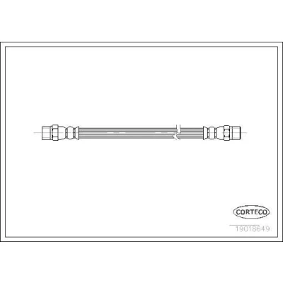 Billede af CORTECO 19018649 Bremseslange foran og bagved 475