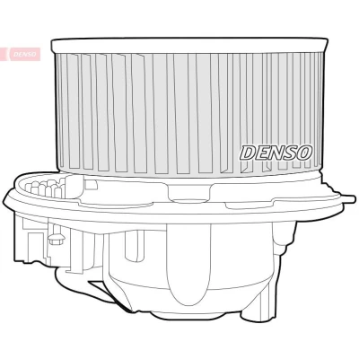 Billede af DENSO DEA32003 Kabineblæser til venstrestyrede biler uden modstand VOLKSWAGEN: Touran I, Sharan II, Eos, SEAT: Altea XL, Leon II Hatchback,