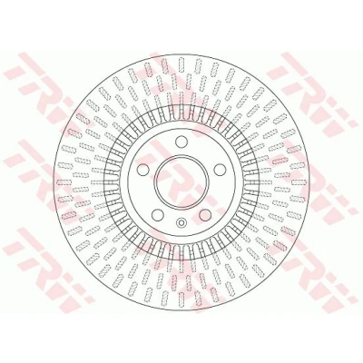 Billede af TRW DF6216 Bremseskiver 356 34 5 112 ventileret lakeret AUDI: A6 C7 Avant, A7 Sportback, Sedan