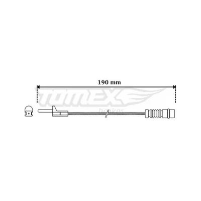 Billede af Slidindikator, bremsebelægning TOMEX Brakes TX 30 09