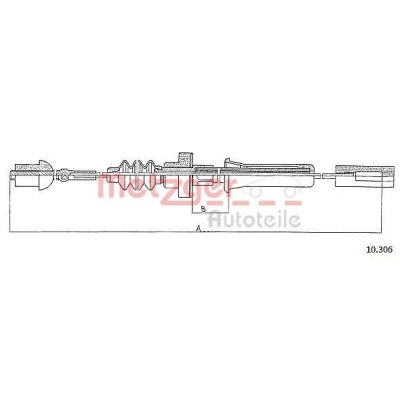 Billede af METZGER 10.306 Koblingskabel COFLE VOLKSWAGEN: Polo II Hatchback, Coupe