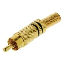 Billede af Stik RCA Han Guld/Sort
