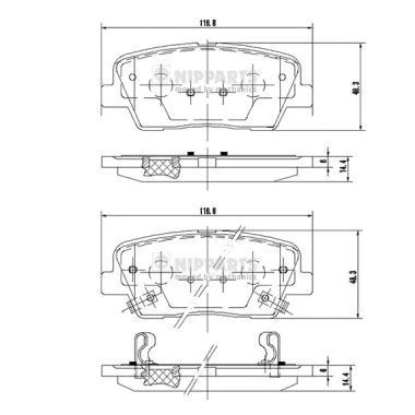 Billede af Bremseklodser NIPPARTS N3610312