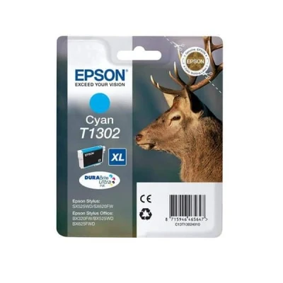Billede af Epson T1302 cyan blækpatron 10,1ml C13T13024012 original