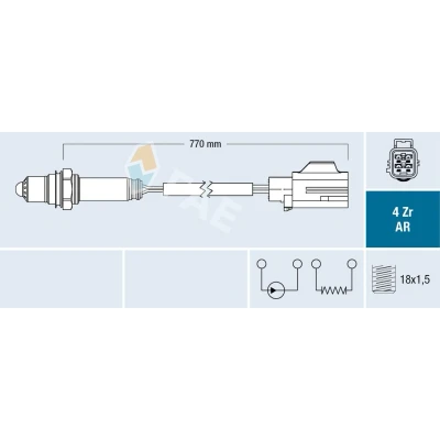 Billede af FAE 75637 Lambdasonde VOLVO: V70 2, V50, S60 I