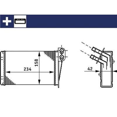 Billede af MAHLE ORIGINAL AH 73 000S Varmeveksler med monteringsdele